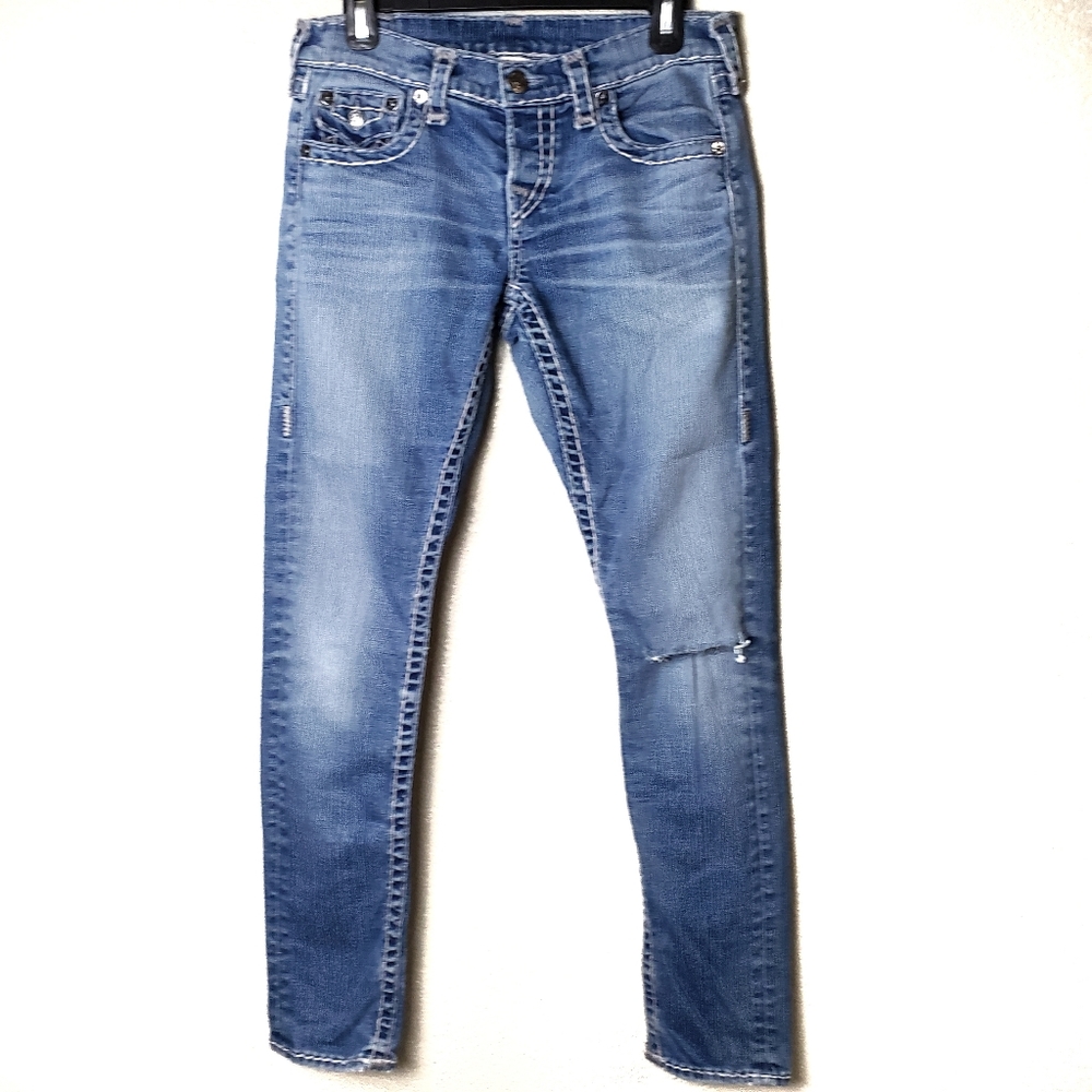 True Religion size 26 distressed skinny jeans